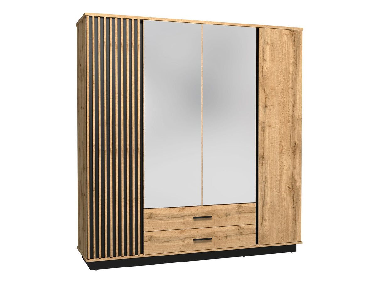 Gardróbszekrény Szafa LAMELO LA18 Dąb wotan + Czarny