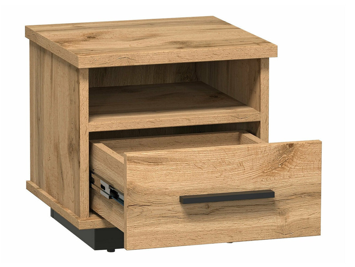 Éjjeliszekrény Stolik nemcny LAMELO LA17 Dąb wotan + Czarny