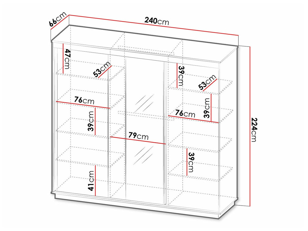 Gardróbszekrény Szafa LAMELO LA19 Dąb wotan + Czarny