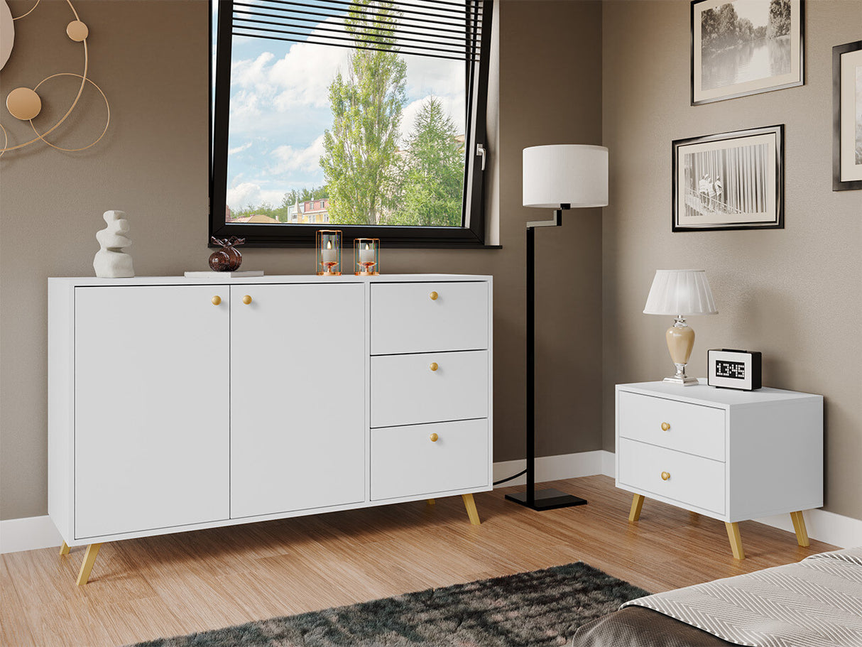 Éjjeliszekrény Stolik nemcny SIENA, Szín: Fehér