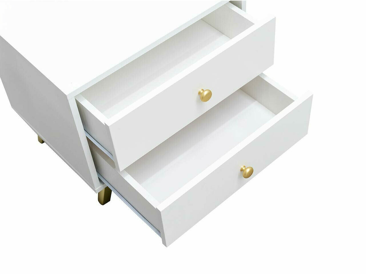 Éjjeliszekrény Stolik nemcny SIENA, Szín: Fehér