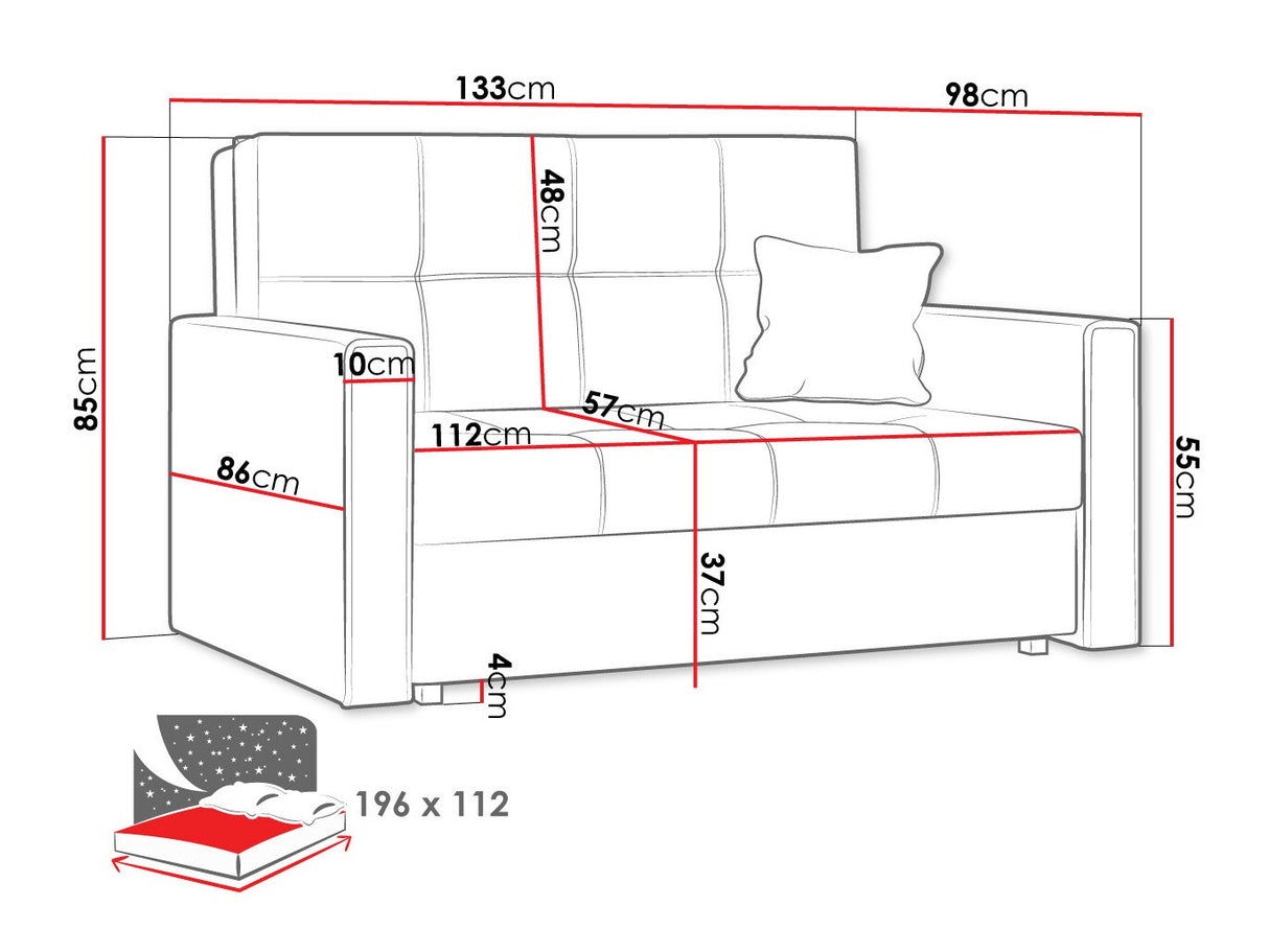 Kanapéágy Viva Bis II (Clivia Bis II), Szín: Spirit 12