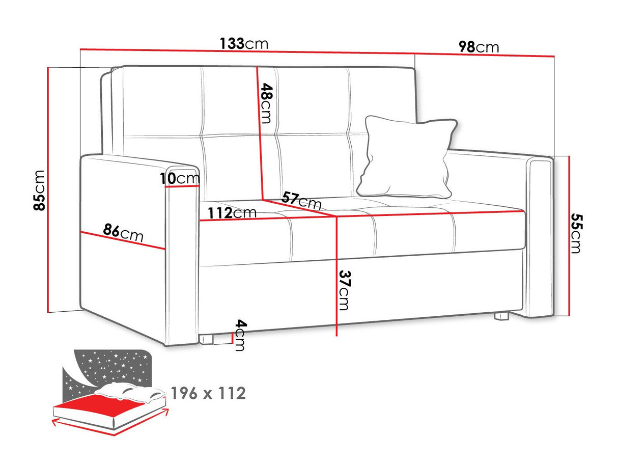 Kanapéágy Viva Bis II (Clivia Bis II), Szín: Manila 26
