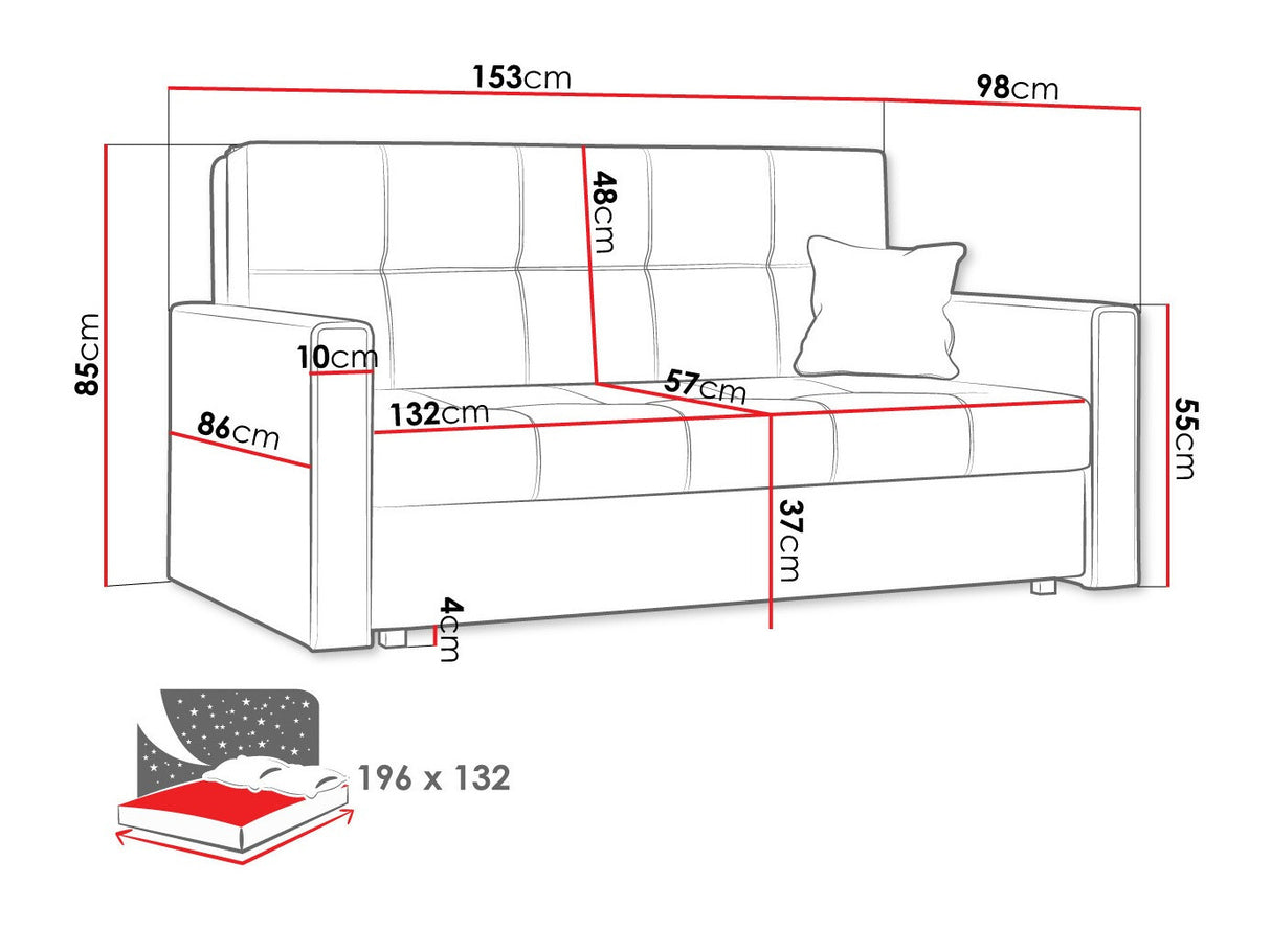 Kanapéágy Viva Bis III (Clivia Bis III), Szín: Spirit 11