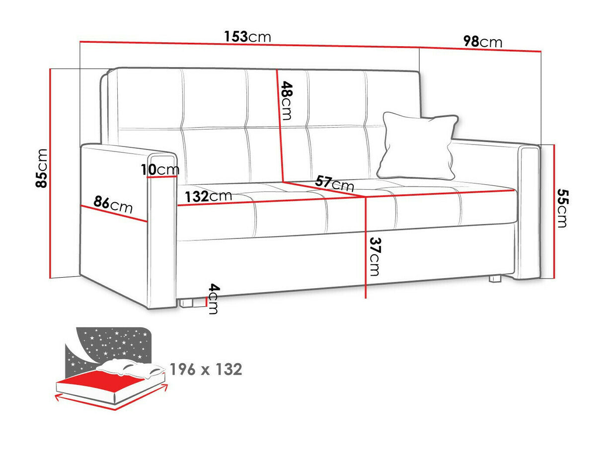 Kanapéágy Viva Bis III (Clivia Bis III), Szín: Manila 02