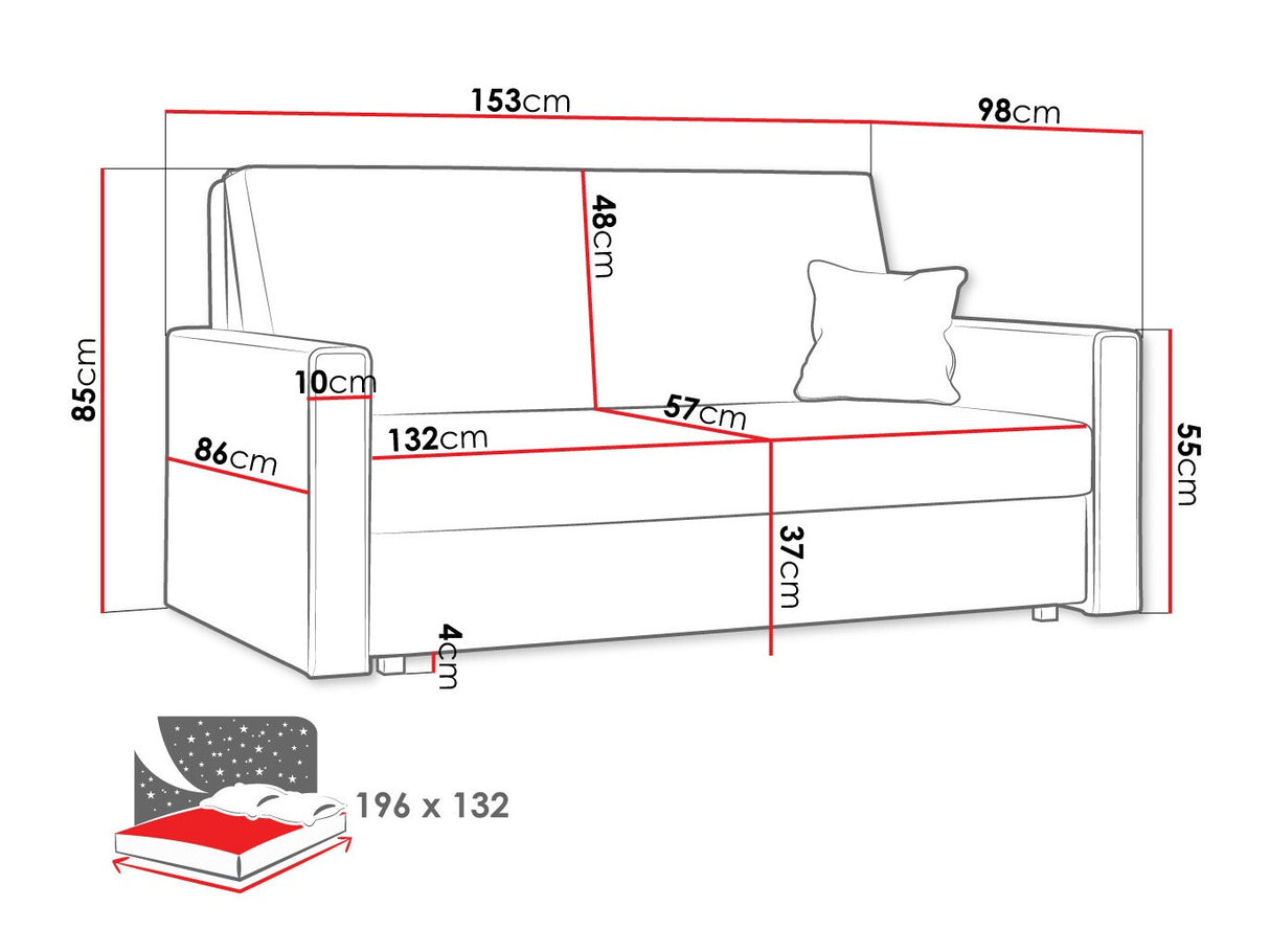 Kanapéágy Kanapa VIVA BIS PREMIUM III (Clivia), Szín: Poso 05