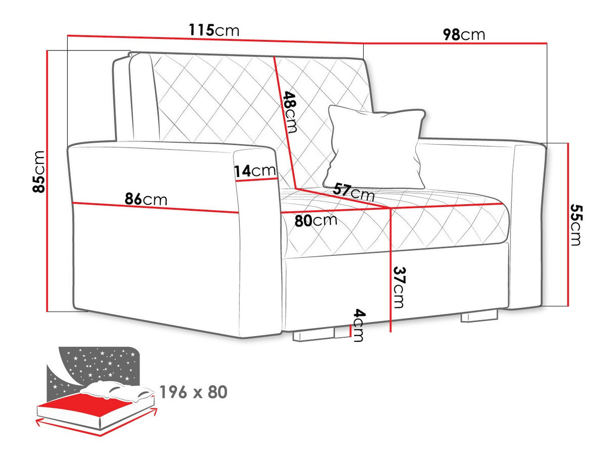 Fotel Viva Caro I, Szín: Zanzibar 182