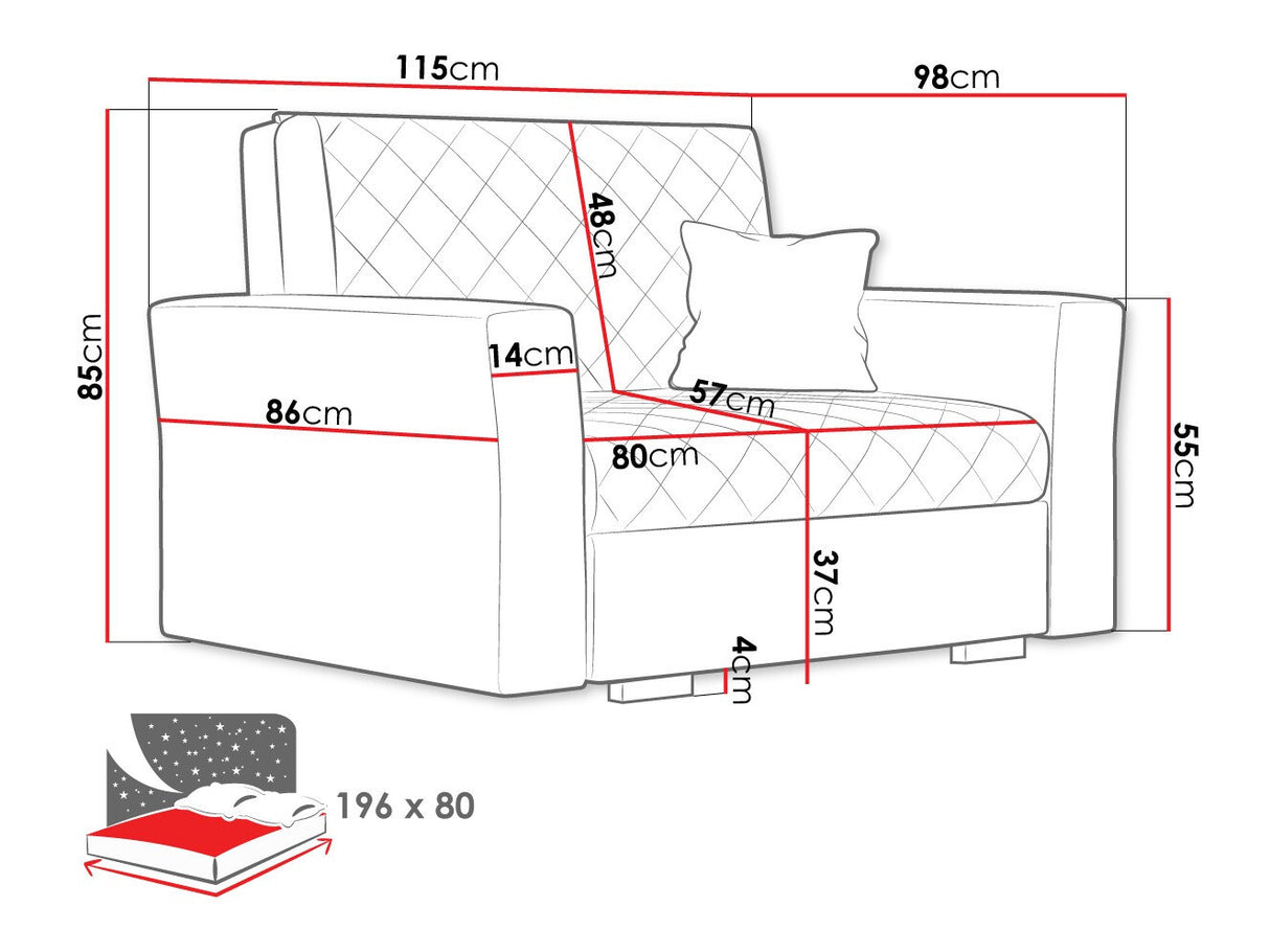 Fotel Viva Caro I, Szín: Zanzibar 190