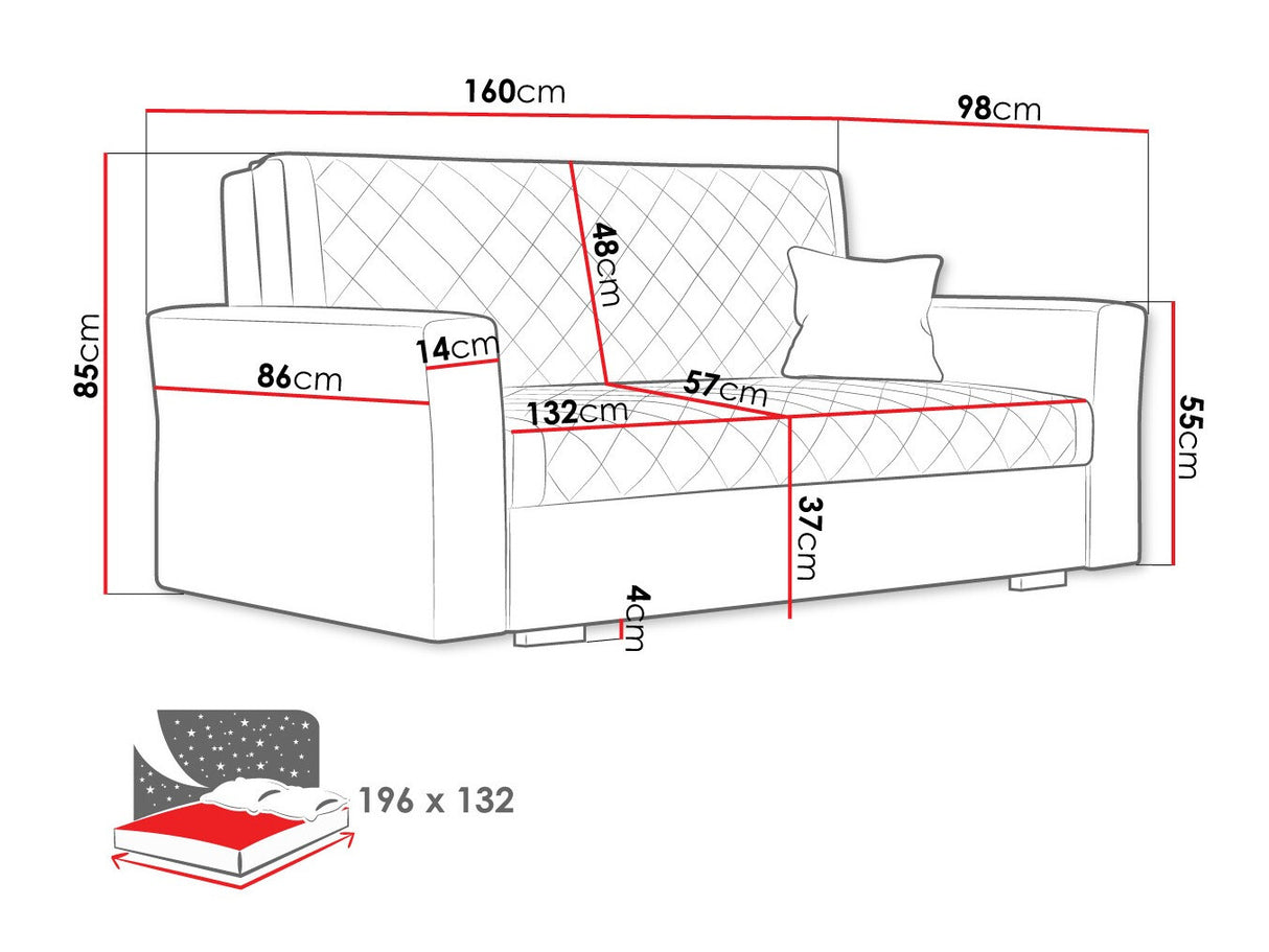 Kanapéágy Viva Caro III, Szín: Zanzibar 182