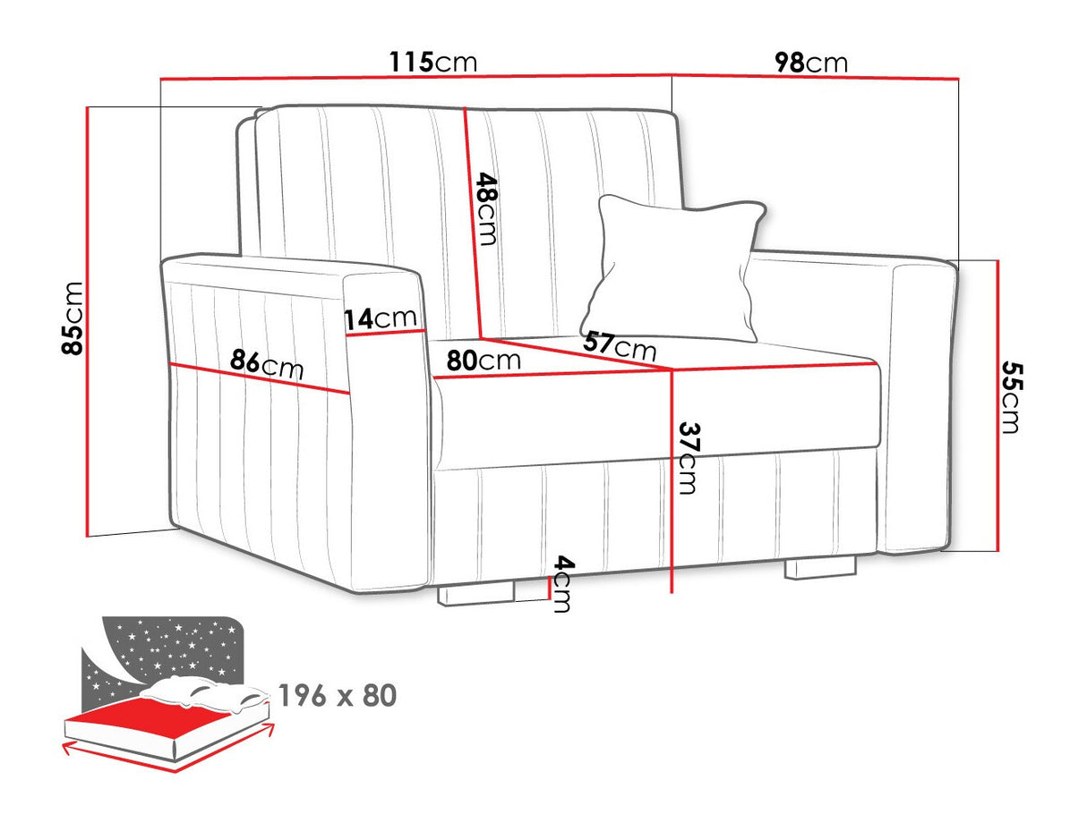 Fotel Viva Glam I, Szín: Paros 6