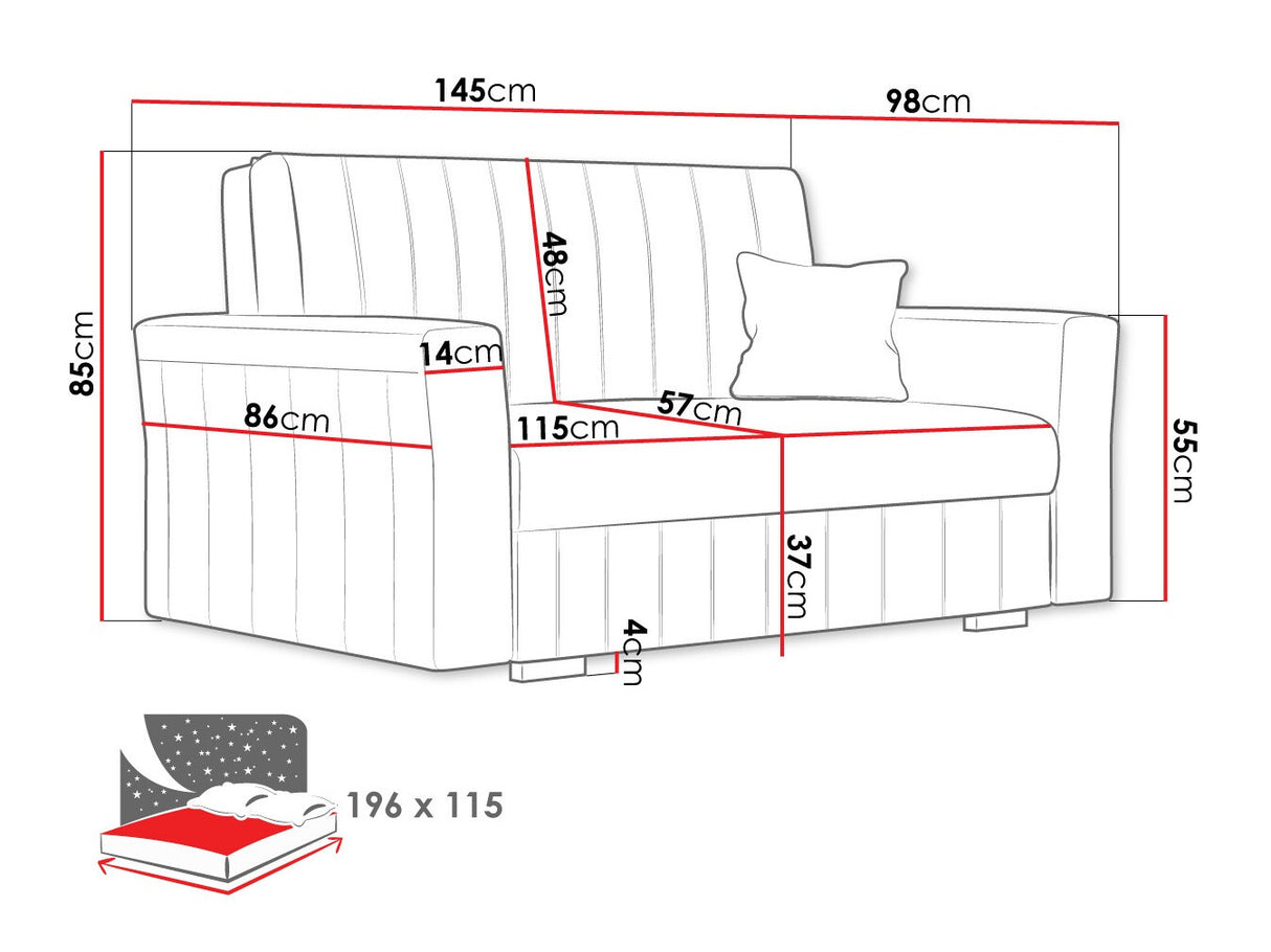 Kanapéágy Viva Glam II, Szín: Paros 2