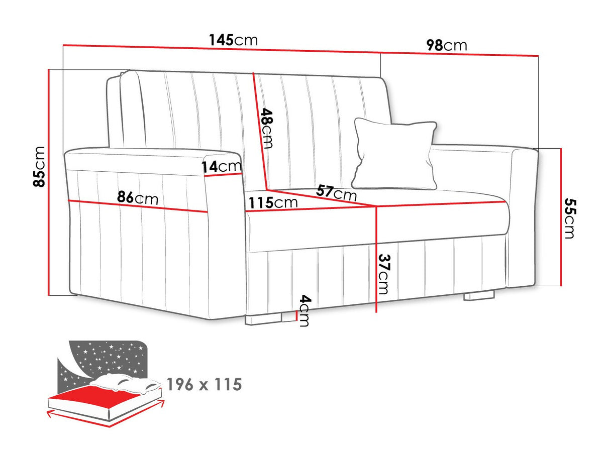 Kanapéágy Viva Glam II, Szín: Kronos 07