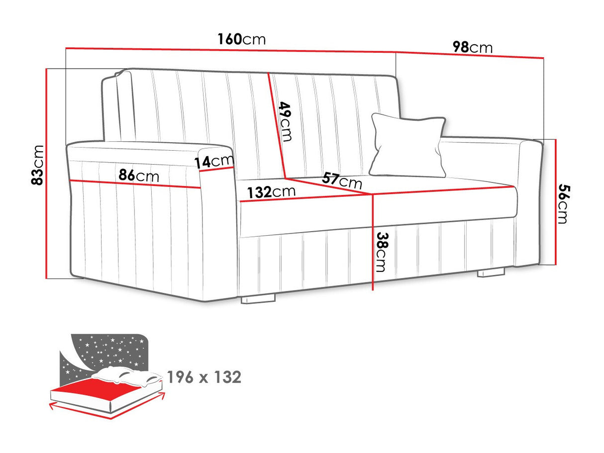 Kanapéágy Viva Glam III, Szín: Paros 2