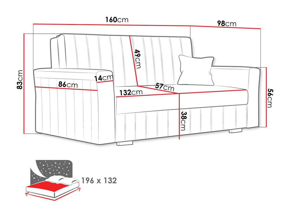 Kanapéágy Viva Glam III, Szín: Paros 5