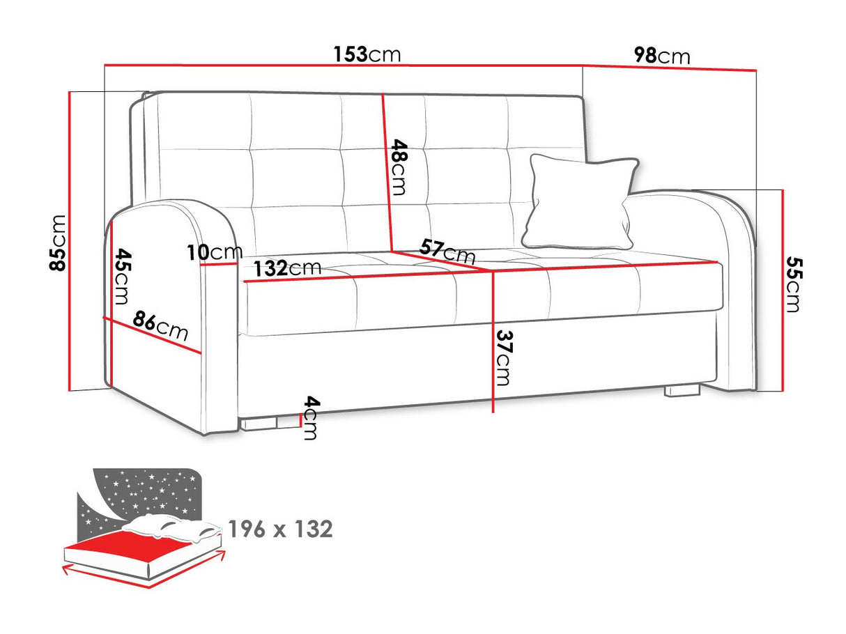 Kanapéágy Viva Arany III (Clivia Arany III), Szín: Kronos 01