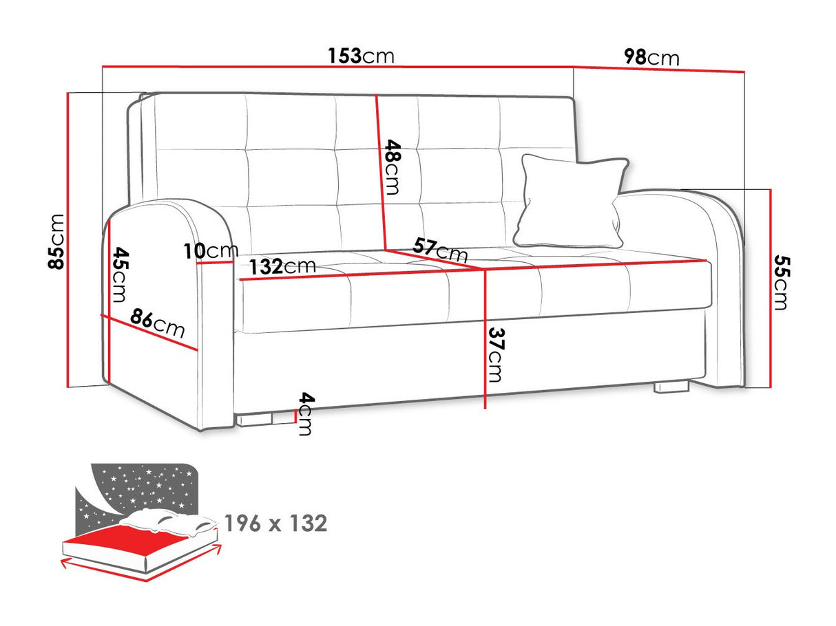 Kanapéágy Viva Arany III (Clivia Arany III), Szín: Kronos 09