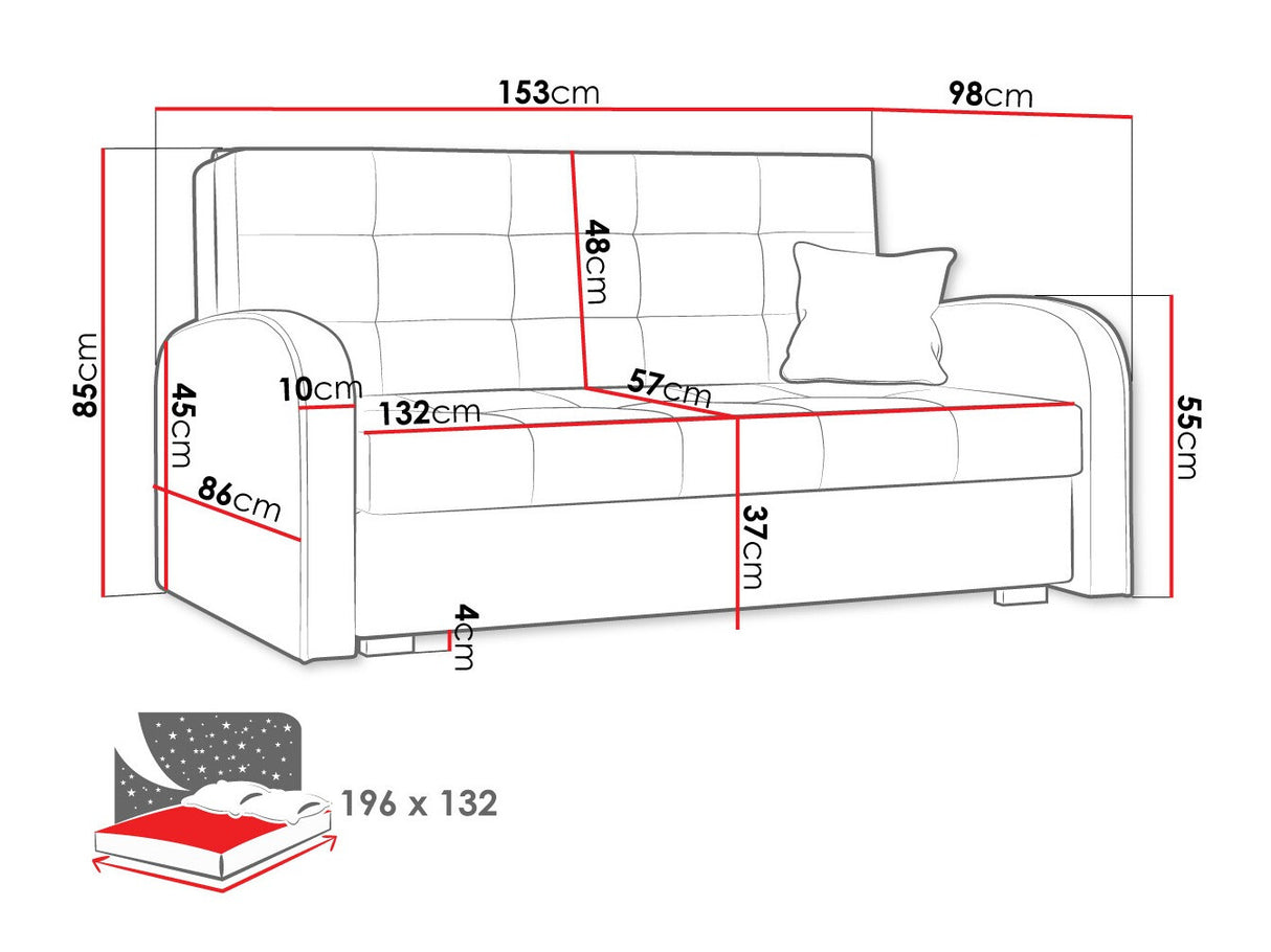 Kanapéágy Viva Arany III (Clivia Arany III), Szín: Kronos 22