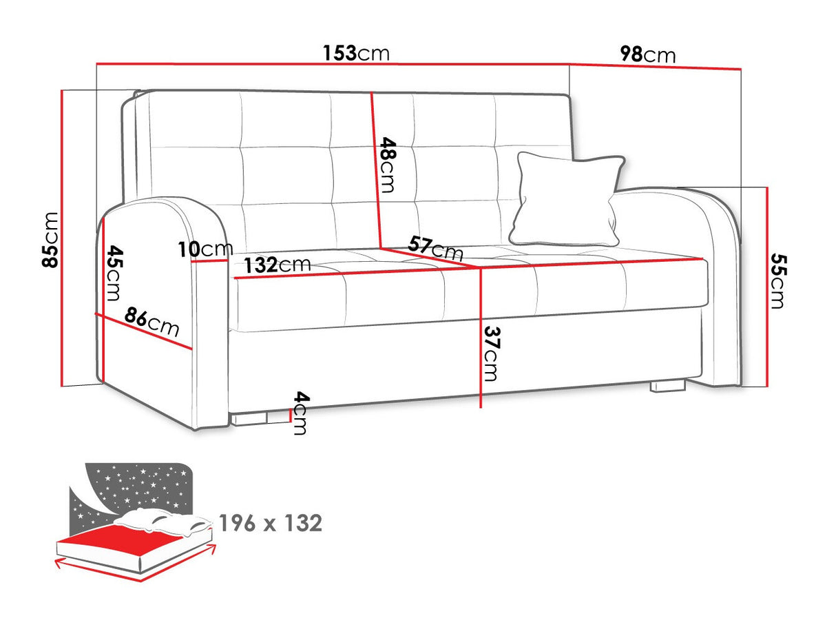 Kanapéágy Viva Arany III (Clivia Arany III), Szín: Paros 3
