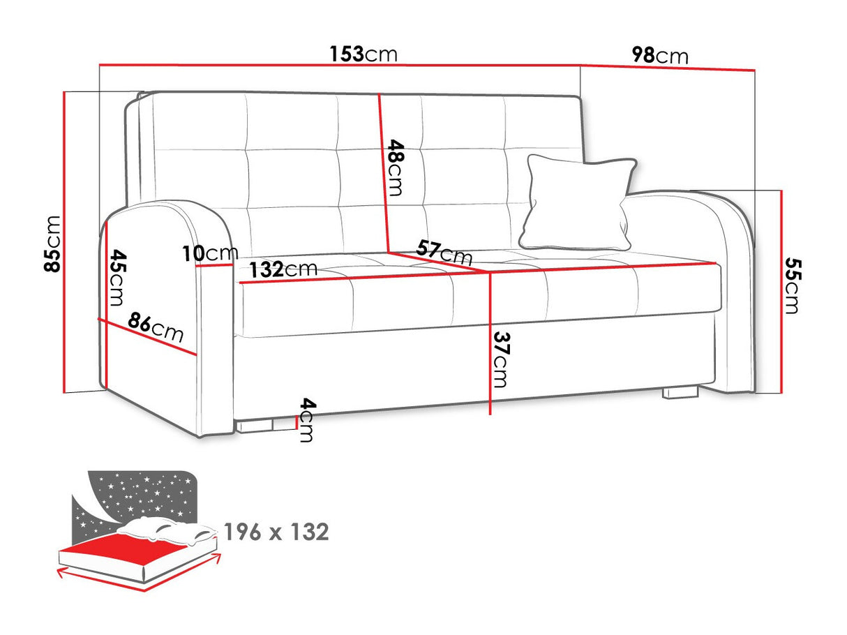Kanapéágy Viva Arany III (Clivia Arany III), Szín: Kronos 02