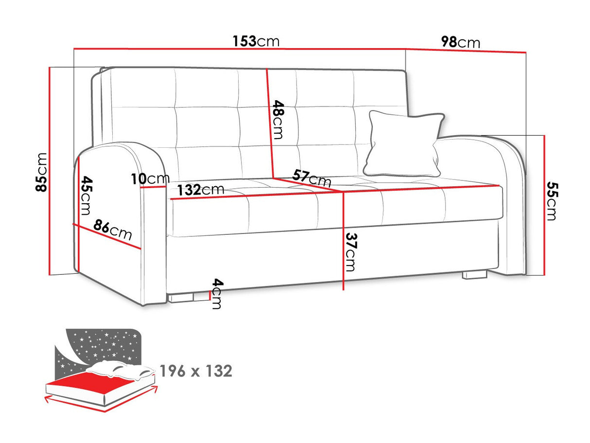 Kanapéágy Viva Arany III (Clivia Arany III), Szín: Kronos 07