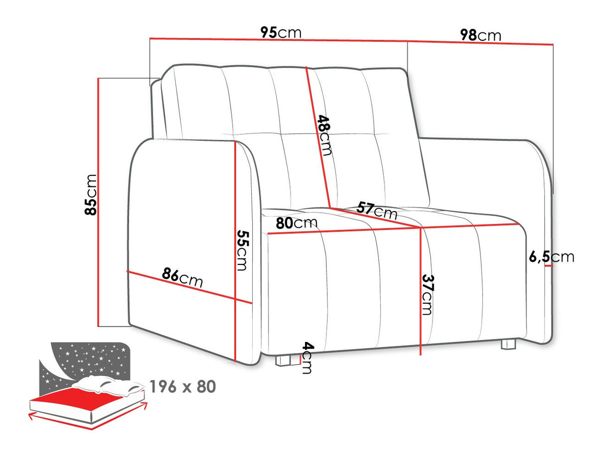 Fotel Kanapa VIVA GRAND I Szín: Country 3