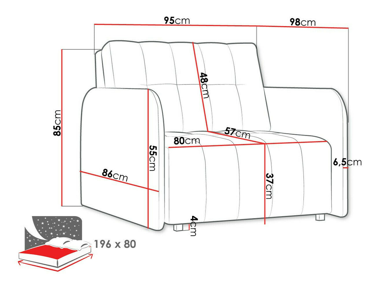 Fotel Kanapa VIVA GRAND I Szín: Country 17