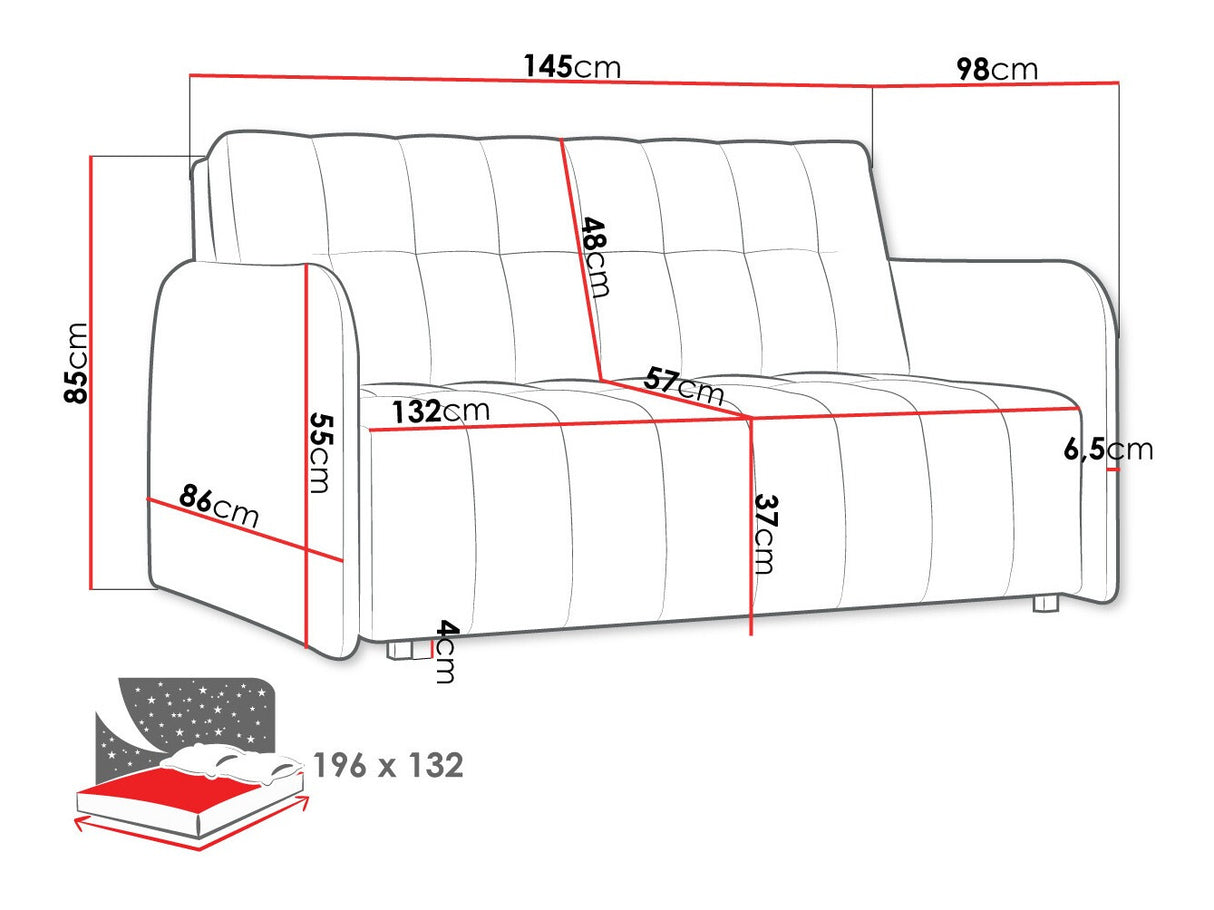 Kanapéágy Kanapa VIVA GRAND III Szín: Kronos 22