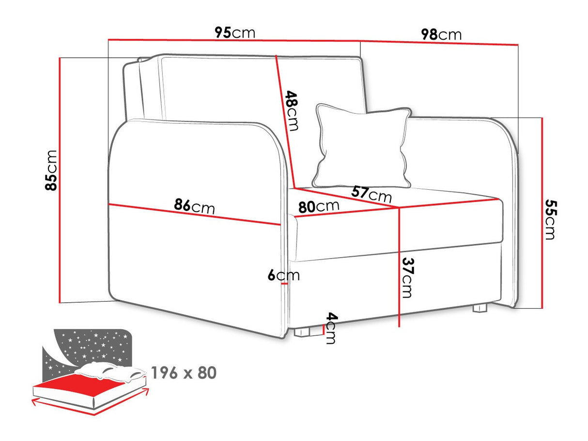 Fotel Viva Loft I (Clivia Loft I), Szín: Mono 241
