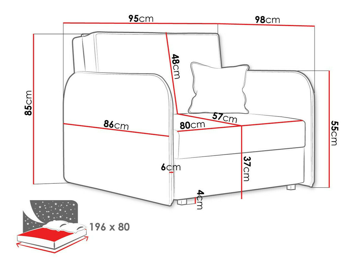 Fotel Viva Loft I (Clivia Loft I), Szín: Mono 248