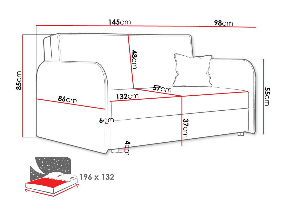 Kanapéágy Viva Loft III (Clivia Loft III), Szín: Mono 241