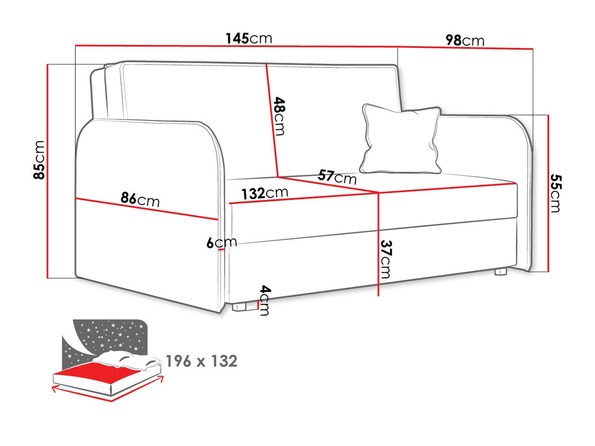 Kanapéágy Viva Loft III (Clivia Loft III), Szín: Mono 244