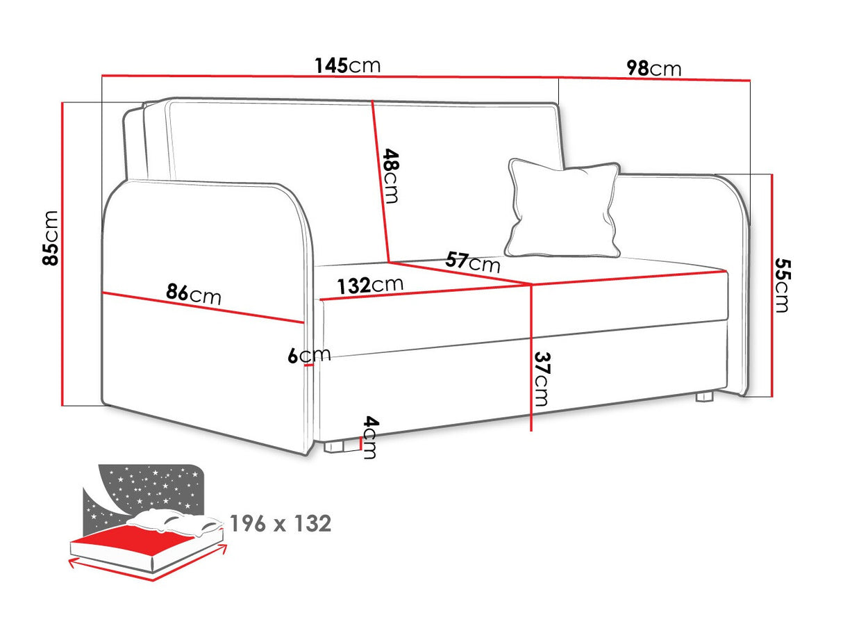Kanapéágy Viva Loft III (Clivia Loft III), Szín: Mono 246