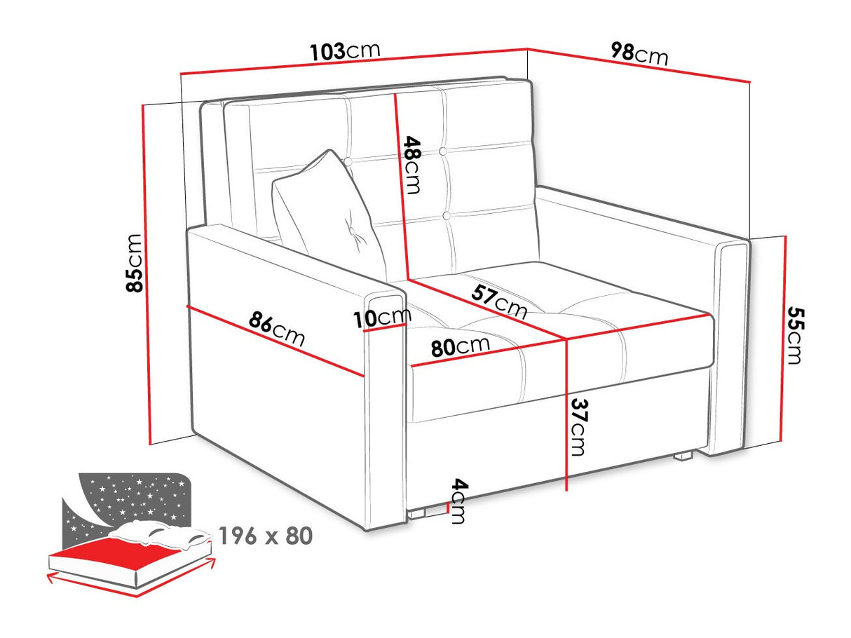 Fotel Viva Lux I (Clivia Lux I), Szín: Tatum 275