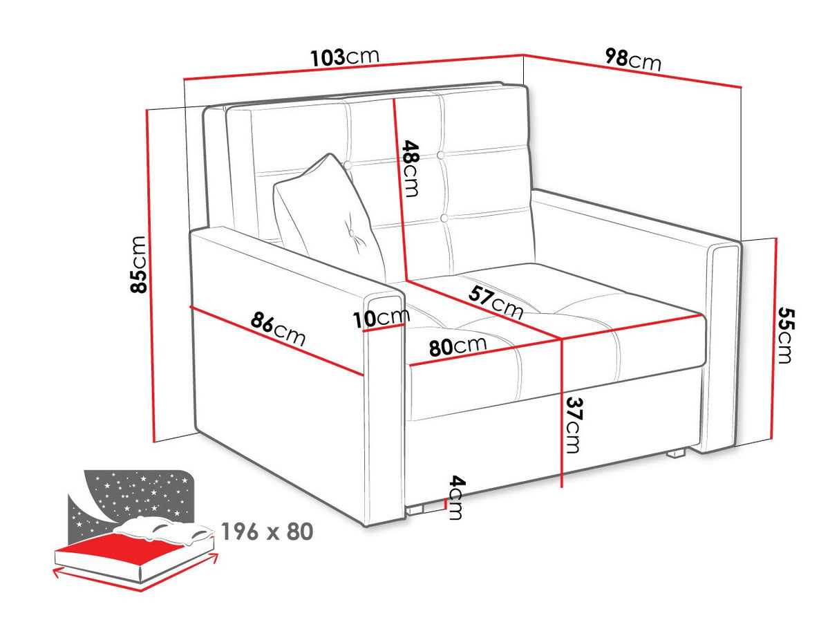 Fotel Viva Lux I (Clivia Lux I), Szín: Tatum 276