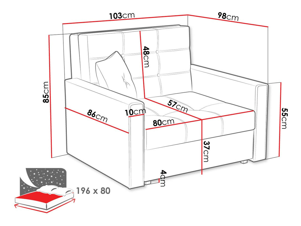 Fotel Viva Lux I (Clivia Lux I), Szín: Tatum 278
