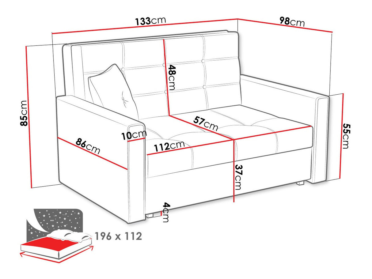 Kanapéágy Viva Lux II (Clivia Lux II), Szín: Tatum 279