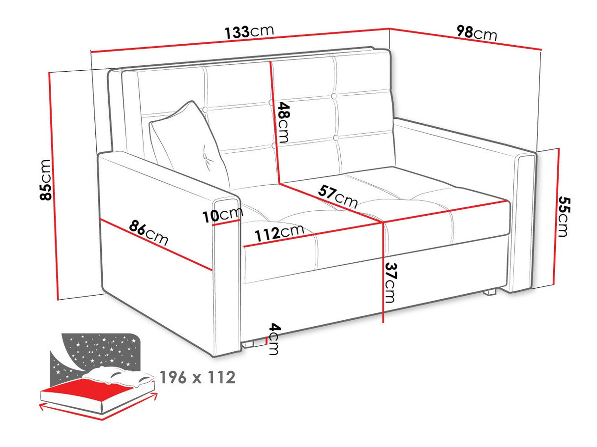 Kanapéágy Viva Lux II (Clivia Lux II), Szín: Tatum 276