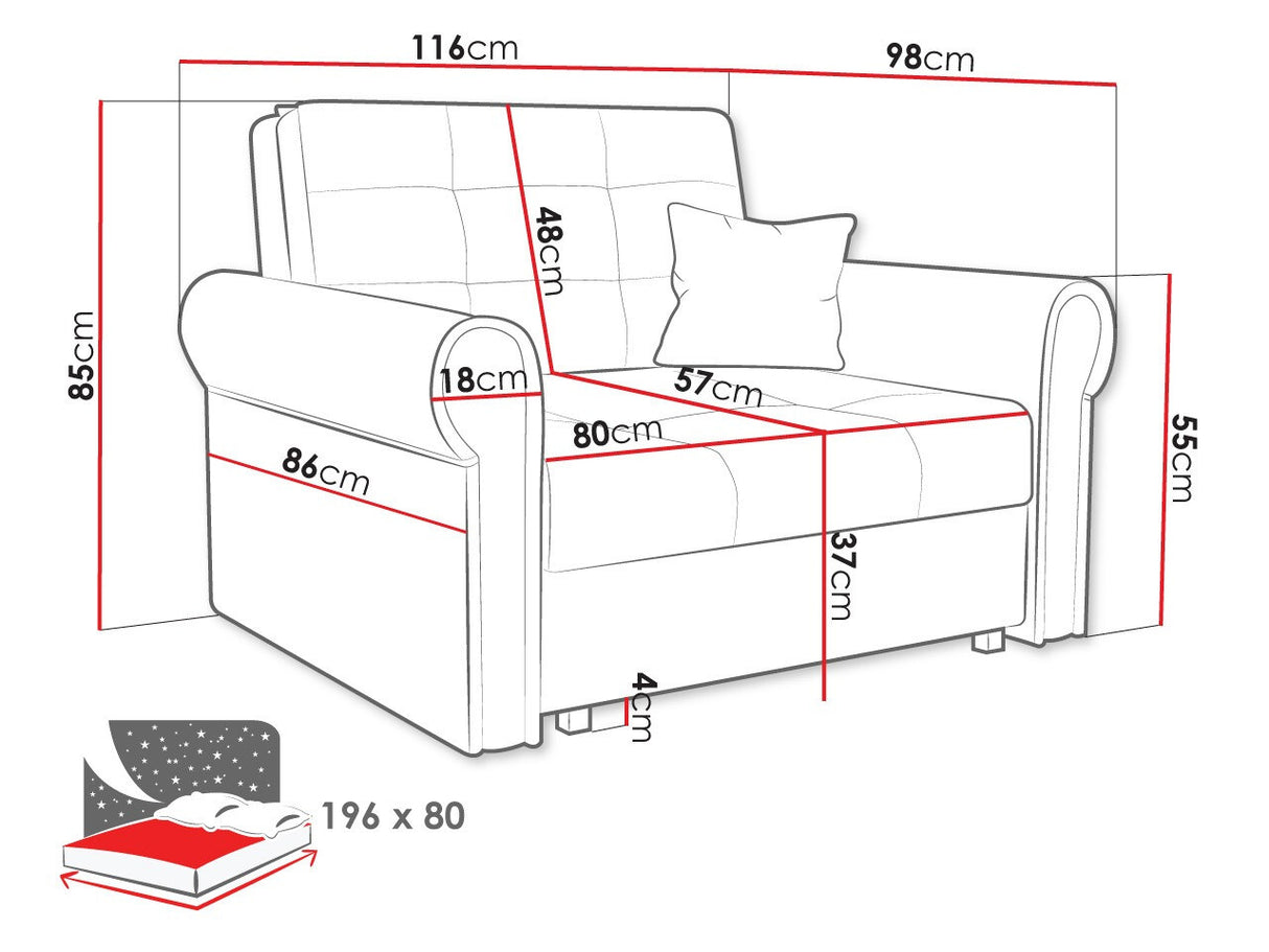 Fotel Viva Ezüst I , Szín: Kronos 19