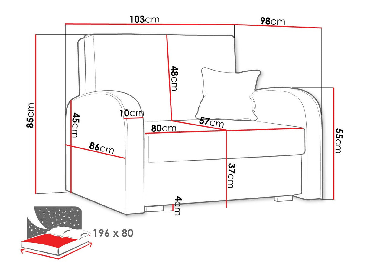 Fotel Viva Puha I (Clivia Puha I), Szín: Mono 232 + Sorriso 5