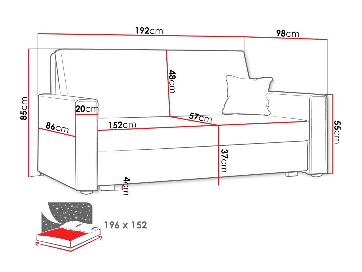 Kanapéágy Viva star IV (Clivia Star), Szín: Poso 5