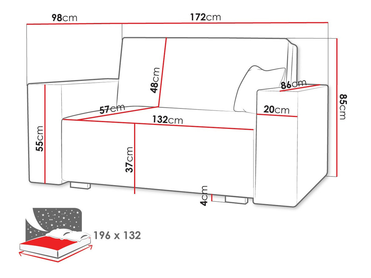 Kanapéágy Kanapa Viva Duo III (Clivia), Szín: Neve 3