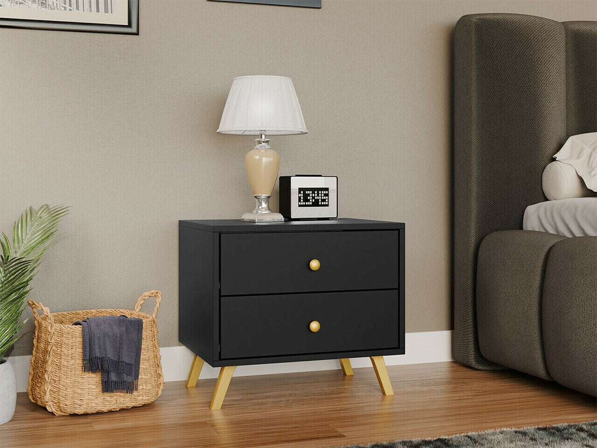 Éjjeliszekrény Stolik nemcny SIENA, Szín: Fekete