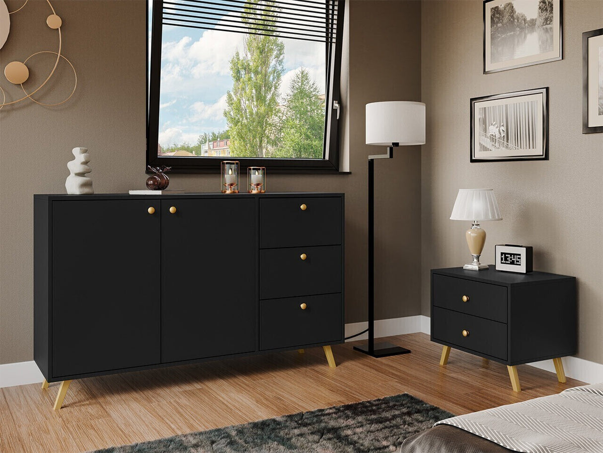 Éjjeliszekrény Stolik nemcny SIENA, Szín: Fekete