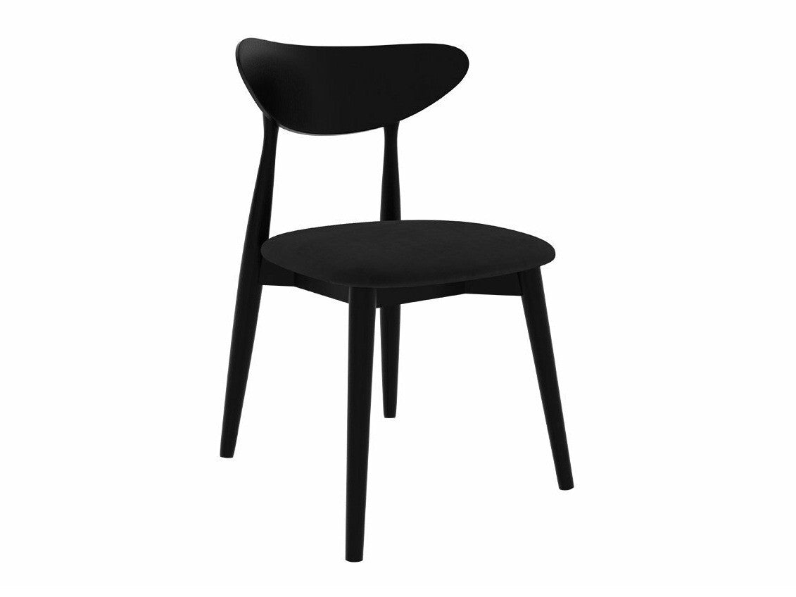 Étkezőgarnitúra Zestaw 01 4xS80 + INES FI, Asztal színe: Fekete, Szék színe: Magic Velvet 2219 + Barna