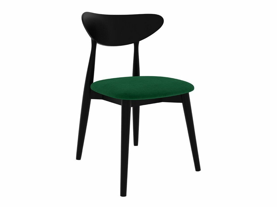 Étkezőgarnitúra Zestaw 01 4xS80 + INES FI, Asztal színe: Fekete, Szék színe: Magic Velvet 2225 + Barna