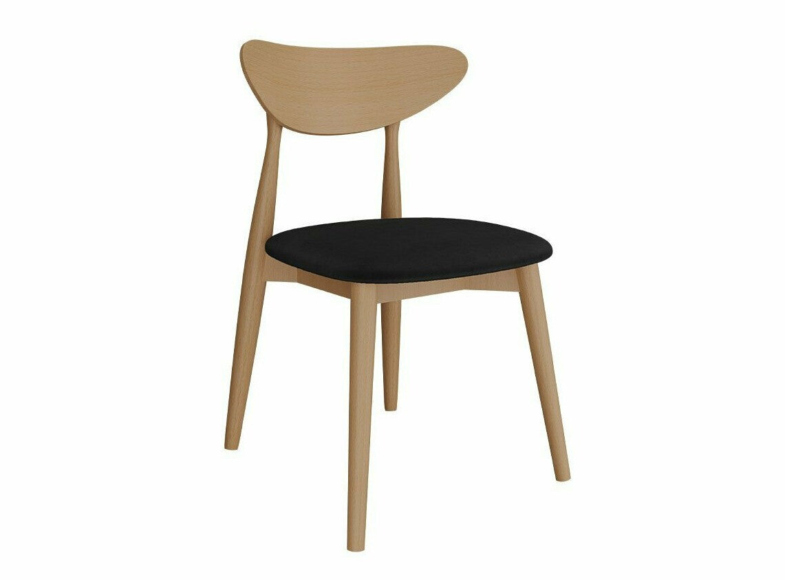 Étkezőgarnitúra Zestaw 01 4xS80 + INES FI, Asztal színe: Barna, Szék színe: Magic Velvet 2219 + Fekete