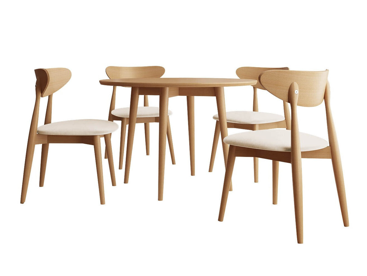 Étkezőgarnitúra Zestaw 01 4xS80 + INES FI, Asztal színe: Barna, Szék színe: Magic Velvet 2250 + Barna