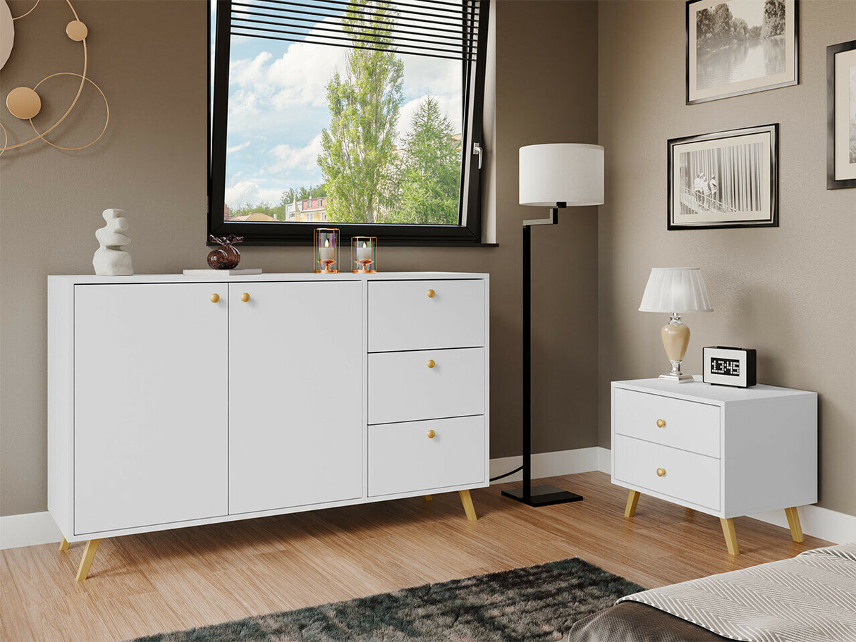Komód SIENA 2D3S, Szín: Fehér