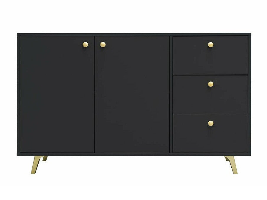 Komód SIENA 2D3S, Szín: Fekete
