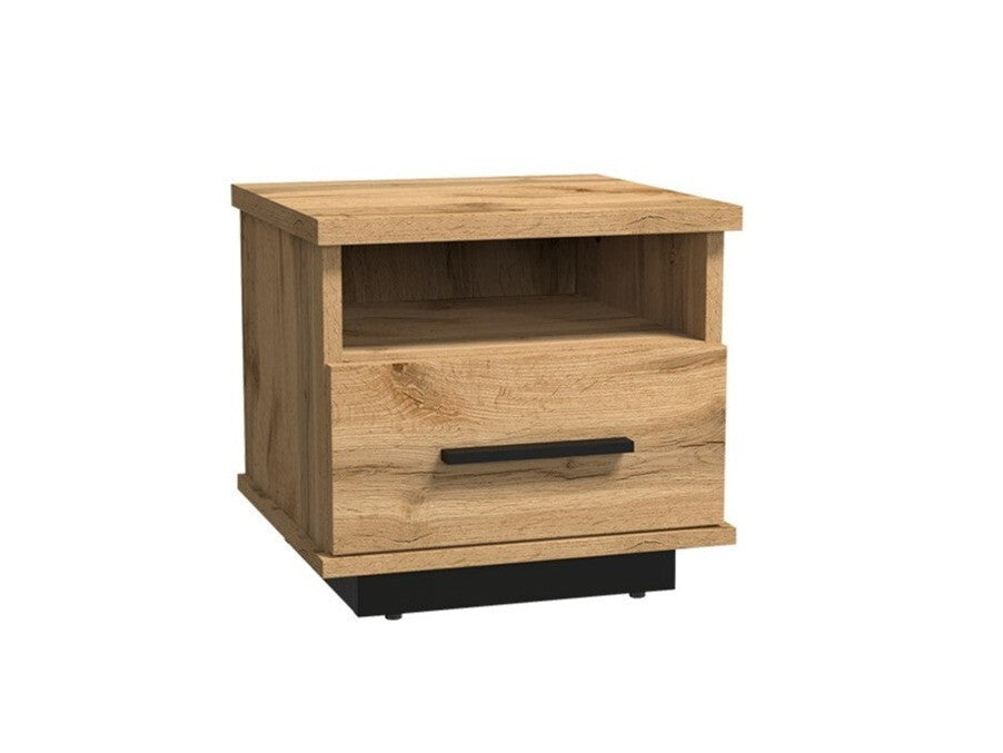 Éjjeliszekrény Stolik nemcny LAMELO LA17 Dąb wotan + Czarny